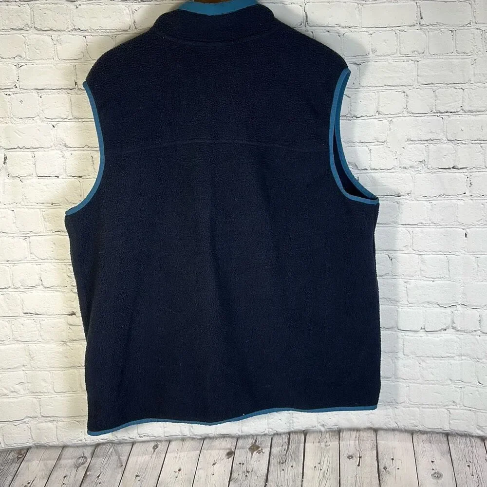 The North Face Men's Carbondale Blue Fleece‎ Vest Size XL Full Zip